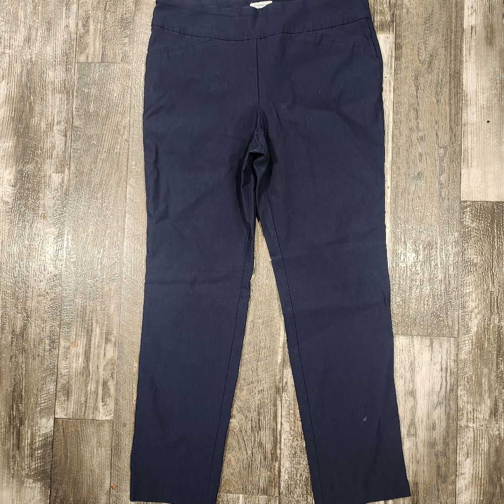 Charter Club Port Shop Classic Fit Navy Pants Size 14 Business Casual Stretch - Picture 4 of 8